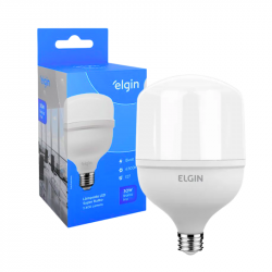 LAMPADA BULBO LED ELGIN T 50W BIVOLT BRANCA FRIA 6500K LD