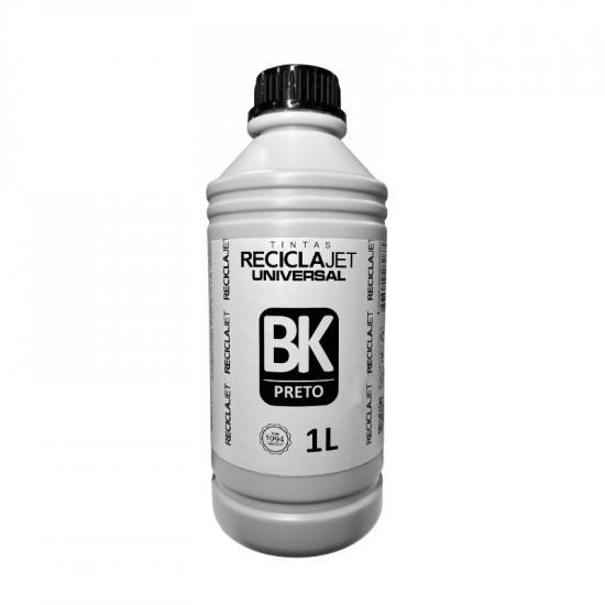 TINTA UNIVERSAL RECICLAJET  INK JET HP EPSON PRETA 1 LT DER 4