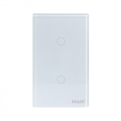 INTERRUPTOR INTELIGENTE TOUCH WIFI+BLE 2.5D BRANCO 2 BOTOES T307 2W EKAZA