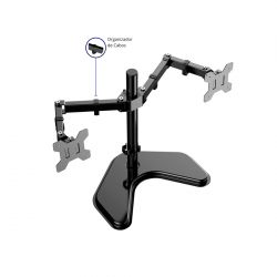 SUPORTE ARTICULADO COM BASE PARA DOIS MONITORES 1432 AQUARIO SIM 3000