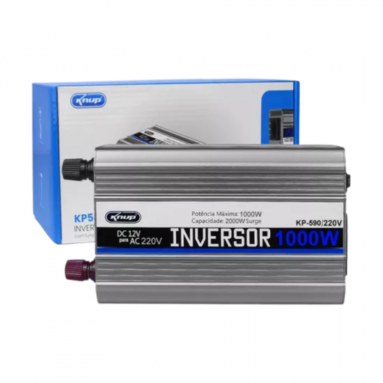 INVERSOR 1000W DE TENSÃO 12VDC 220V KP 590 220V KNUP INVERSOR 1000W DE TENSÃO 12VDC 220V KP 590 220V KNUP