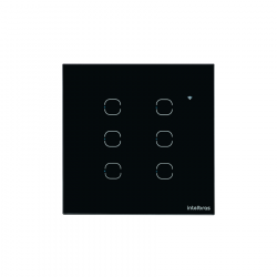 INTERRUPTOR INTELIGENTE TOUCH WIFI EWS 1006 PRETO 6 TECLAS INTELBRAS 4850027