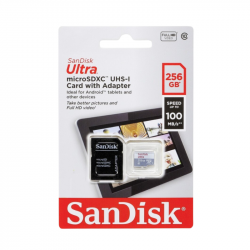 CARTAO DE MEMORIA 256GB SDSQUNR-256G-GN6TA MICRO SDXC UHS-1 SANDISK COM ADAPTER