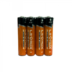 PILHA PALITO AAA ZINCO LEHMOX COM 4 UNI 88972 RO3P 1,5V LE-7AAA