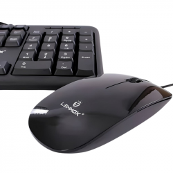 TECLADO E MOUSE COM FIO LEY-214 LEHMOX PRETO