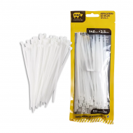 ABRACADEIRA DE NYLO 140MMX3,5 BRANCO RINO PACT 100UND.