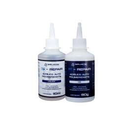 KIT RESINA ACRILICA PO 80G + LIQUIDO 110ML TS REPAIR - IMPLASTEC ACRILICO AUTOPOLIMERIZANTE