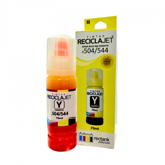 REFIL RECICLAJET EPSON 504/544 AMARELO 70ML REFIL RECICLAJET EPSON 504/544 AMARELO 70ML