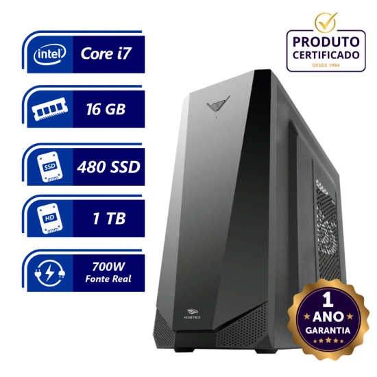 CPU INTEL CORE I7 10700T 2.0GHz 16GB 480GB SSD 1TB HD