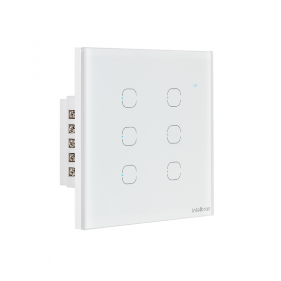 INTERRUPTOR INTELIGENTE TOUCH WIFI  EWS 1006 BRANCO 6 TECLAS INTELBRAS 4850030