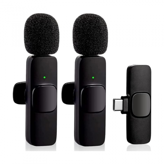 MICROFONE DE LAPELA DUPLO SEM FIO FOR TYPE-C WIRELESS MICROPHONE MICROFONE DE LAPELA DUPLO SEM FIO FOR TYPE-C WIRELESS MICROPHONE