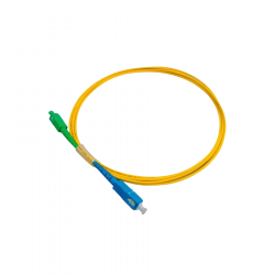 PATCH CORD COM CONECTOR SC/UPC-SC/APC SM G657A1, LSZH, 3.0mm 1,5M AZUL/VERDE