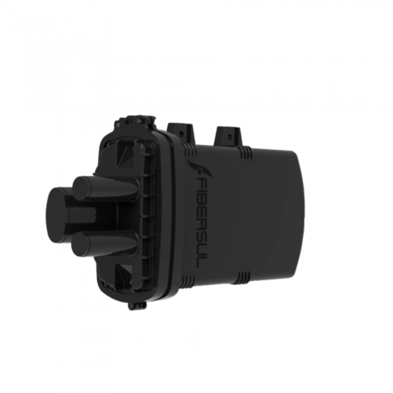CAIXA DE EMENDA FIBRA OPTICA MINI 012F PRETA (CAP 24F)