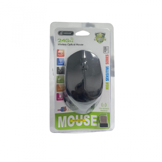 MOUSE SEM FIO JIEXIN JXA5648 3200DPI PRETO MOUSE SEM FIO JIEXIN JXA5648 3200DPI PRETO