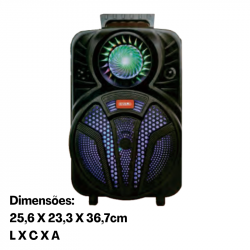 CAIXA DE SOM 120W AMPLIFICADA BT USB HY1077 HEYLI