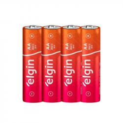 PILHA PALITO AA ZINCO ELGIN COM 4 UNI 1.5V