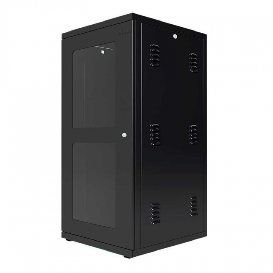RACK 19POL. 24U 570MM PARA PISO ACR/SOLDA MAX METAL PRETO