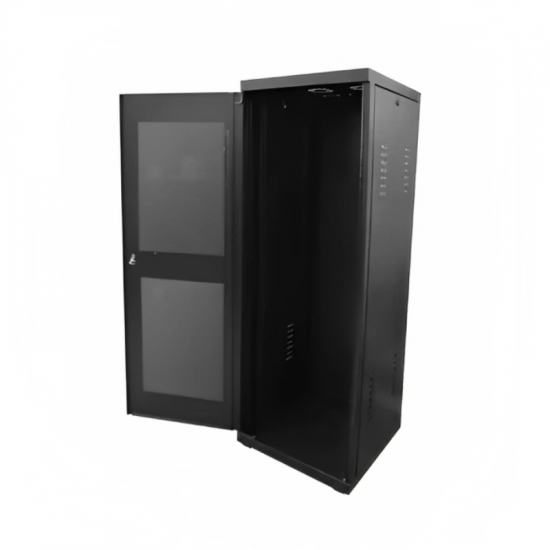 RACK 19POL. 24U 570MM PARA PISO ACR/SOLDA MAX METAL PRETO