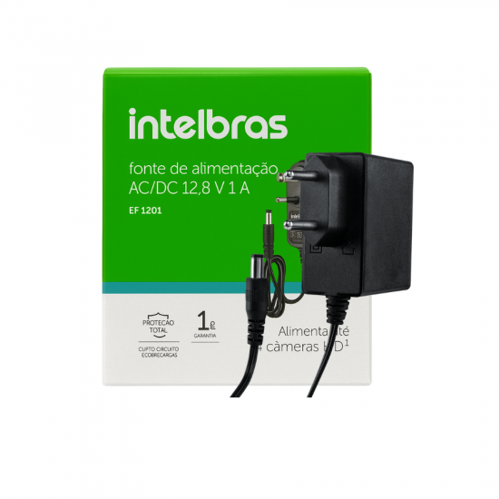 FONTE DE ALIMENTACAO EF 1201 12,8V 1A INTELBRAS 4820016
