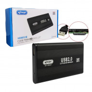 CASE PARA HD SATA 2.5 KNUP HD USB KP-HD001 PRETA