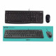 TECLADO E MOUSE COM FIO MK120 LOGITECH PRETO
