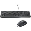 TECLADO E MOUSE COM FIO MK120 LOGITECH PRETO