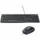 TECLADO E MOUSE COM FIO MK120 LOGITECH PRETO