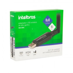 ADAPTADOR USB WIRELESS COM ANTENA IWA 3001 300MBPS INTELBRAS 4710016
