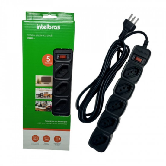 FILTRO DE LINHA 5T EPE 205+ PRETO INTELBRAS 4824203