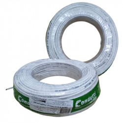 CABO DE REDE COBREADO BRANCO CONDUTTI 4P 8 FIOS CFTV ROLO 100M