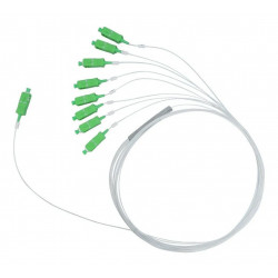 SPLITTER OPTICO 1X8 COM CONECTOR SC/APC 1M PLC108 VERDE