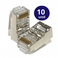 CONECTOR RJ45 CAT6 BLINDADO 10 UNID 13911