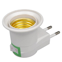 BOCAL DE TOMADA PARA LAMPADA LIGA/DESLIGA BRANCO