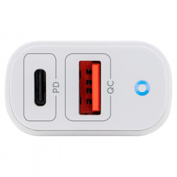 FONTE USB-A/USB-C PARA CELULAR INTELBRAS 4820046 AC/DC EC 11 POWER 20W 3.0A BRANCO