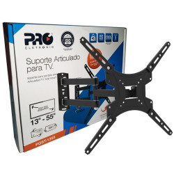 SUPORTE PARA TV ARTICULADO PRO ELETRONIC PQST-1355 P TVS, LCD E LED 13 A 55