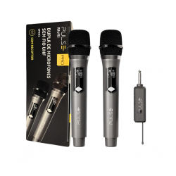 MICROFONE SEM FIO PULSE PRO DUPLO MIC ENTRY + RECEIVER SP801