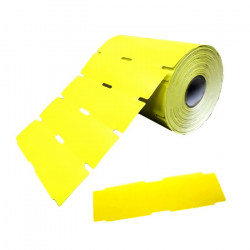 ETIQUETA PARA GONDOLA 105MMX30MM AMARELA 130G NAO ADESIVA RIO BRANCO UNIDADE