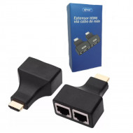 EXTENSOR HDMI VIA CABO DE REDE RJ45 MAX. 30 METROS KP-AD100 KNUP
