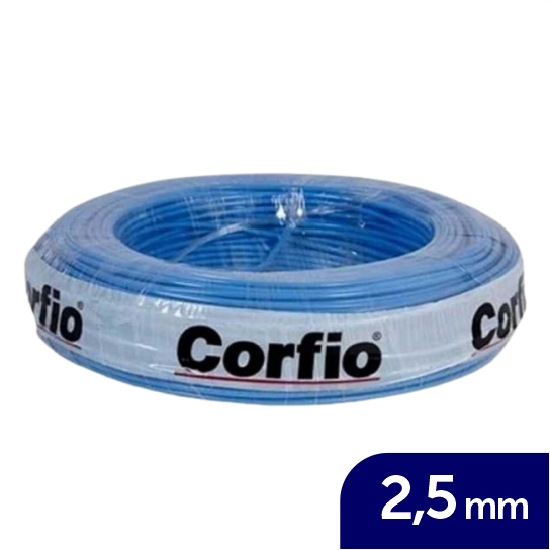 CABO FLEX ANTICHAMAS 2,5MM AZUL CORFIO C100 450/750V BWF
