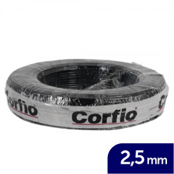 CABO FLEX ANTICHAMAS 2,5MM PRETO CORFIO C100 450/750V BWF