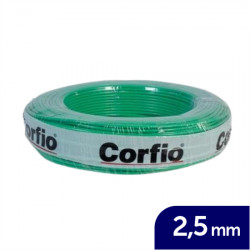 CABO FLEX ANTICHAMAS 2,5MM VERDE CORFIO C100 450/750V BWF