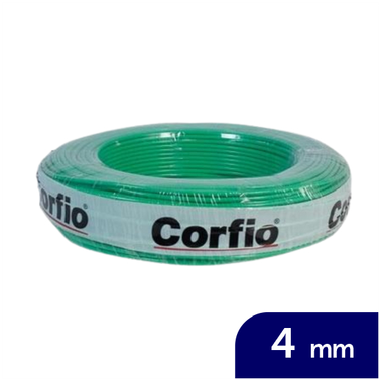CABO FLEX ANTICHAMAS 4,0MM VERDE CORFIO C100 450/750V BWF