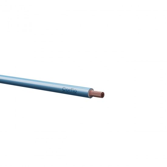 CABO FLEX ANTICHAMAS 6,0MM AZUL CORFIO C100 450/750W BWF