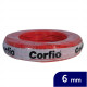 CABO FLEX ANTICHAMAS 6,0MM VERMELHO CORFIO C100 450/750W BWF