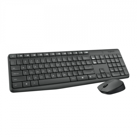 TECLADO E MOUSE SEM FIO MK235 LOGITECH PRETO