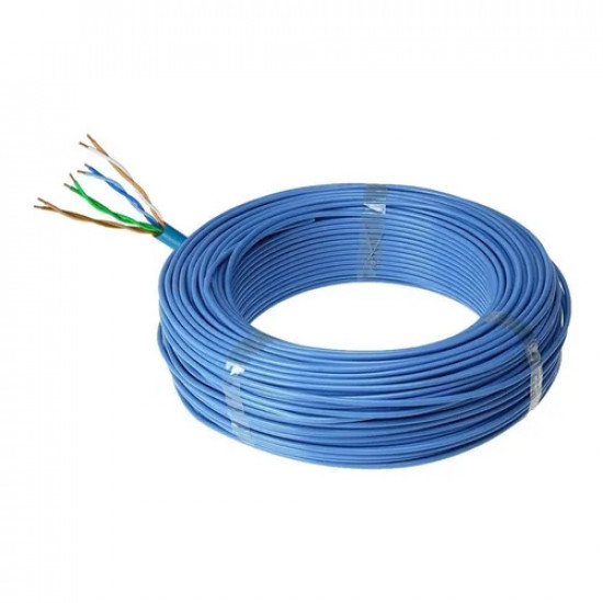CABO DE REDE COBREADO AZUL CONDUTTI 4P 8 FIOS CFTV ROLO 100M