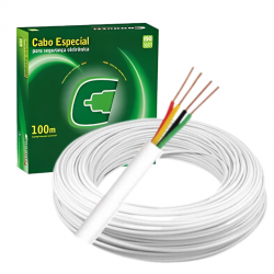 CABO PARA ALARME 2PX24-50 CCA VIAS MULTICORES CX 100M BRANCO