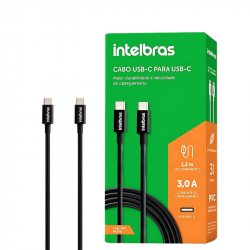 CABO PARA CELULAR USB-C/USB-C NYLON PRETO EUCC15NP 1,5M INTELBRAS 4830080