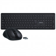 TECLADO E MOUSE SEM FIO CSI 50 PRETO INTELBRAS 4294200