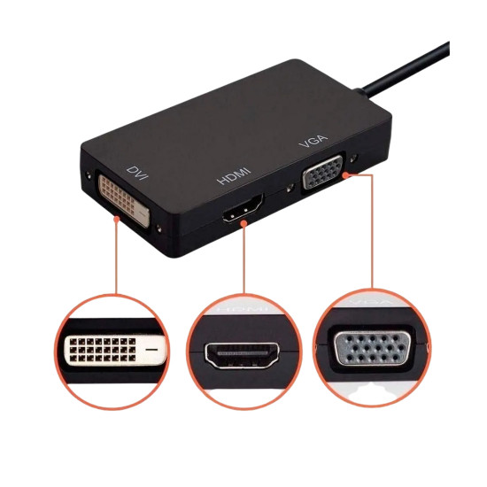 ADAPTADOR DISPLAYPORT MACHO PARA HDMI/VGA/DVI KP-AD110 KNUP ADAPTADOR DISPLAYPORT MACHO PARA HDMI/VGA/DVI KP-AD110 KNUP